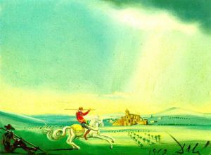 萨尔瓦多·达利的当代艺术作品《圣乔治与龙》