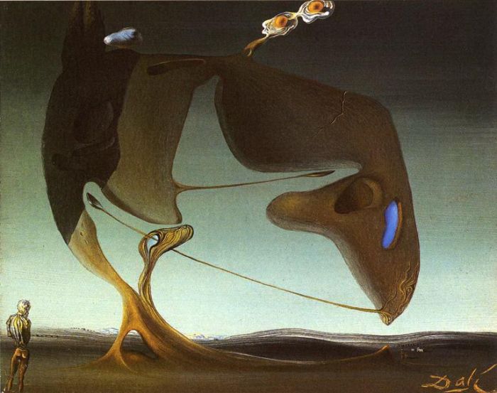 萨尔瓦多·达利 当代油画作品 -  《超现实主义建筑》