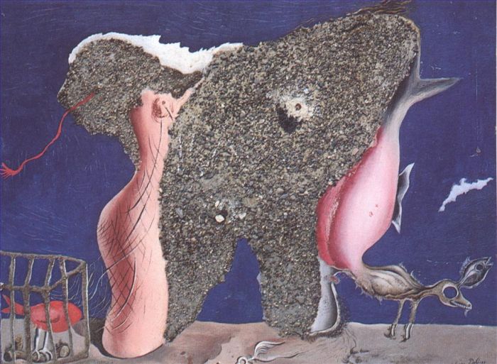 萨尔瓦多·达利 当代油画作品 -  《共生女人动物》