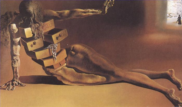 萨尔瓦多·达利 当代油画作品 -  《拟人化的内阁》