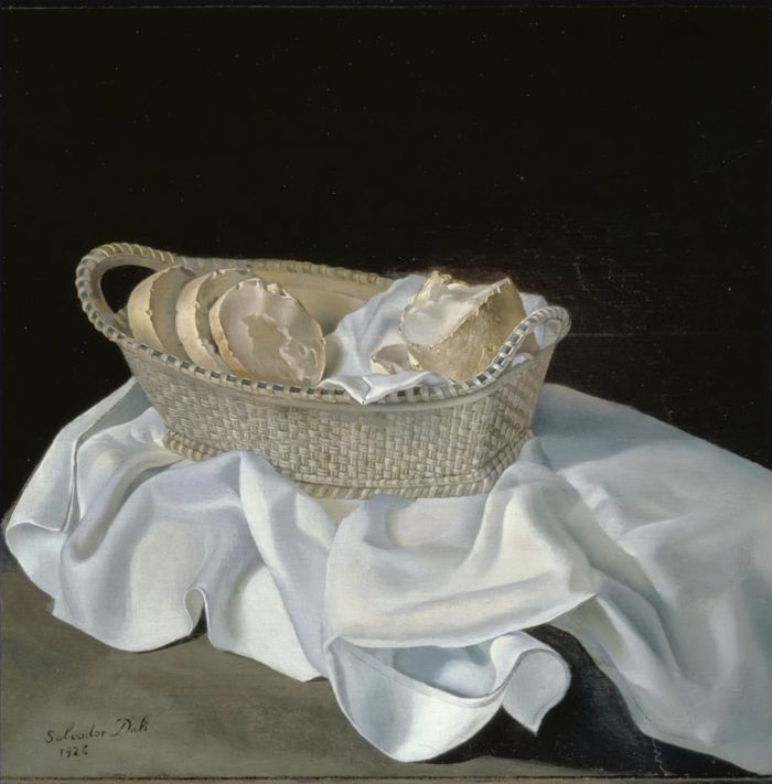 萨尔瓦多·达利 当代油画作品 -  《一篮子面包》