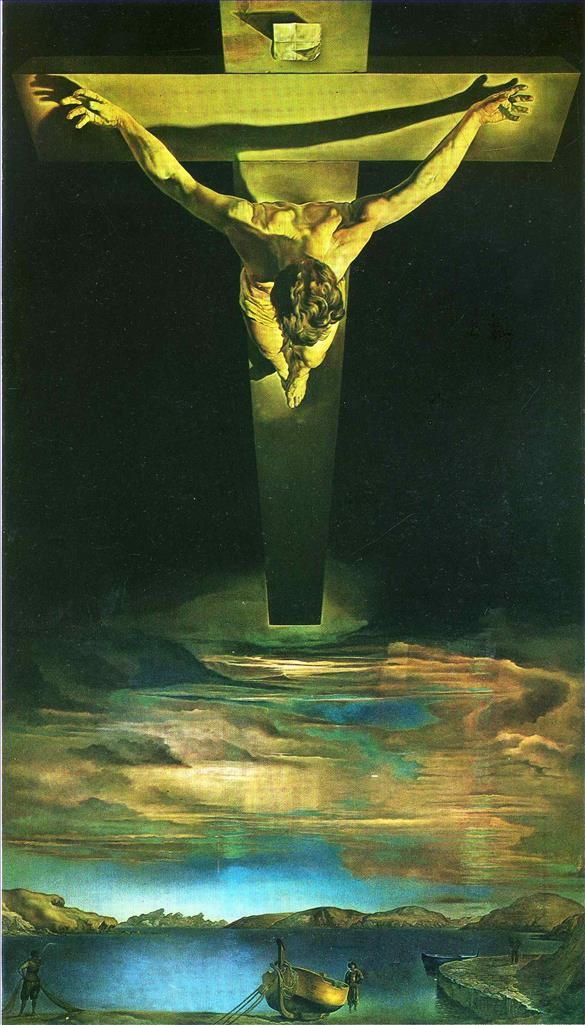 萨尔瓦多·达利 当代油画作品 -  《十字架圣约翰的基督》