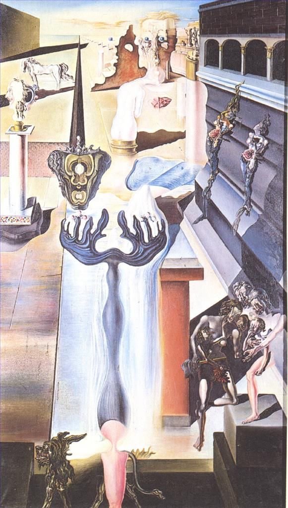 萨尔瓦多·达利 当代油画作品 -  《隐形人》