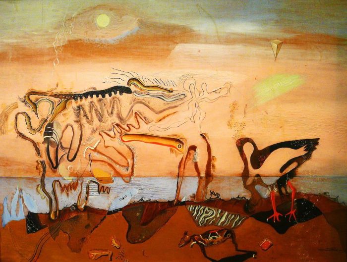 萨尔瓦多·达利 当代油画作品 -  《幽灵牛》