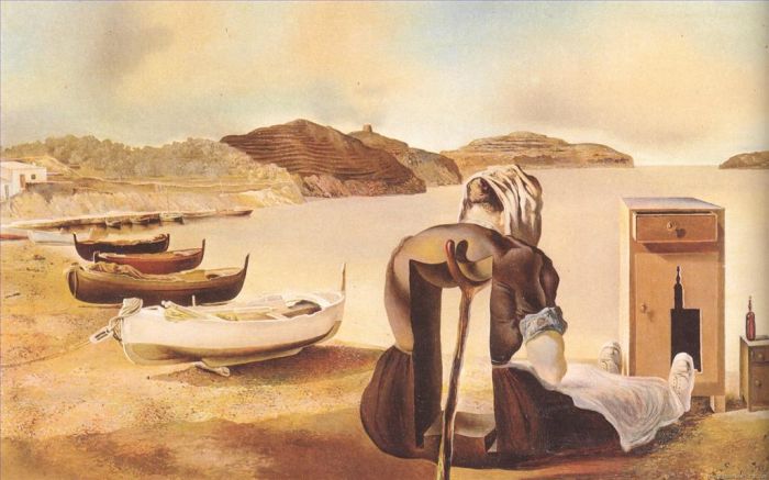 萨尔瓦多·达利 当代油画作品 -  《家具食品的断奶2》