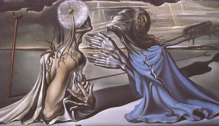萨尔瓦多·达利 当代油画作品 -  《特里斯坦与伊索尔德》