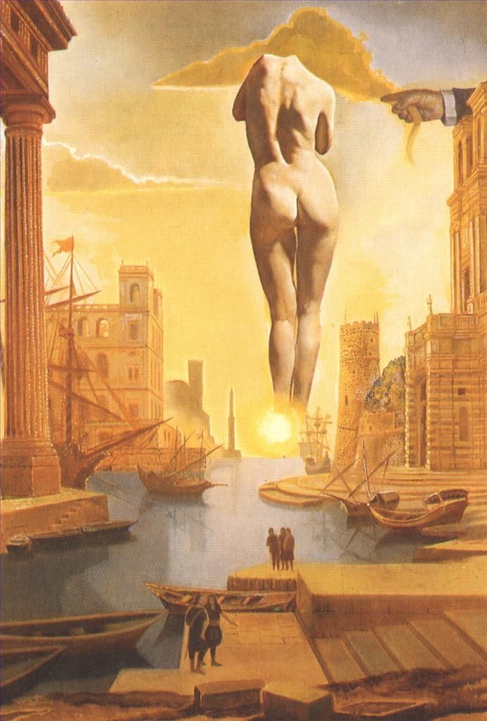 萨尔瓦多·达利 当代油画作品 -  《距离太阳非常非常远》