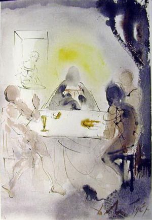 萨尔瓦多·达利的当代艺术作品《Et,cognoverunt,eum,infractione,panis,的英文》