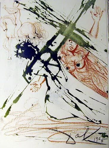 萨尔瓦多·达利 当代各类绘画作品 -  《耶稣背着十字架》