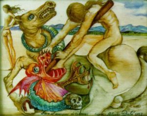 萨尔瓦多·达利的当代艺术作品《圣乔治与龙》