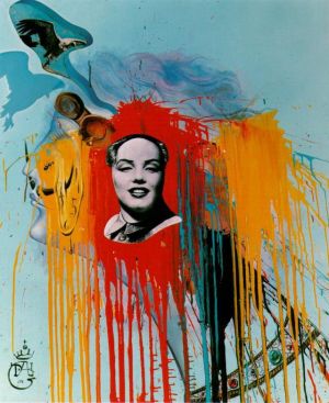 萨尔瓦多·达利的当代艺术作品《菲利普·哈尔斯曼按照达利的意愿创作的与著名的毛·梦露的自画像蒙太奇照片》
