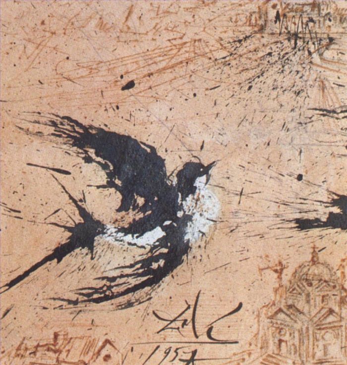 萨尔瓦多·达利 当代各类绘画作品 -  《吞》