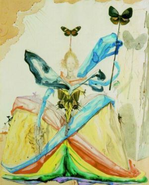 萨尔瓦多·达利的当代艺术作品《蝴蝶女王》