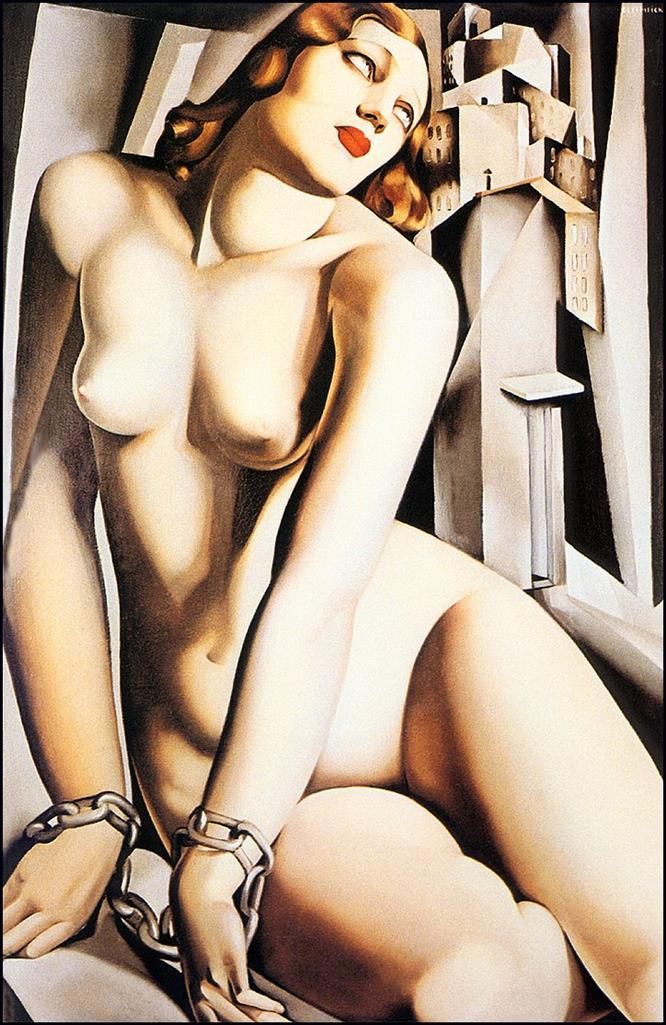 塔玛拉·德·兰陂卡 当代油画作品 -  《仙女座,1929》