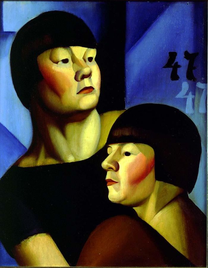 塔玛拉·德·兰陂卡 当代油画作品 -  《双47》