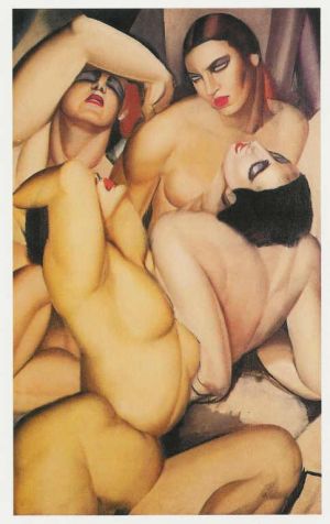 塔玛拉·德·兰陂卡的当代艺术作品《四人组裸体,1925》