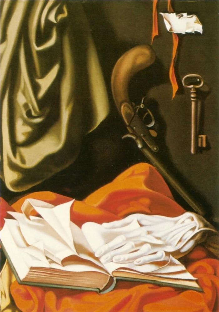塔玛拉·德·兰陂卡 当代油画作品 -  《钥匙和手,1941》