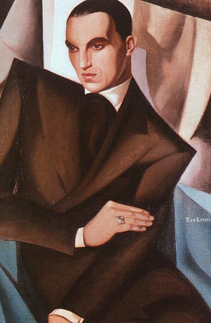塔玛拉·德·兰陂卡 当代油画作品 -  《索米侯爵肖像,1925》