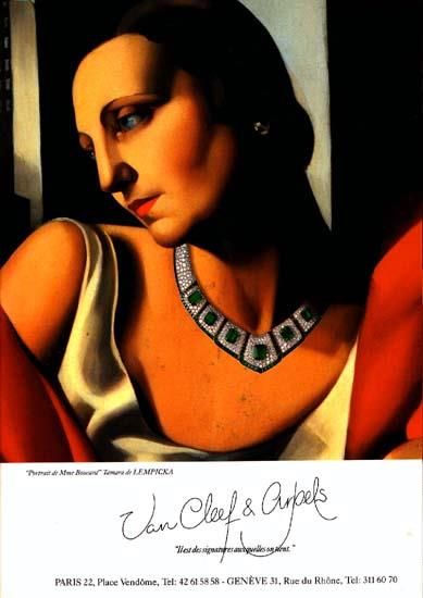 塔玛拉·德·兰陂卡 当代油画作品 -  《布卡德夫人的肖像》