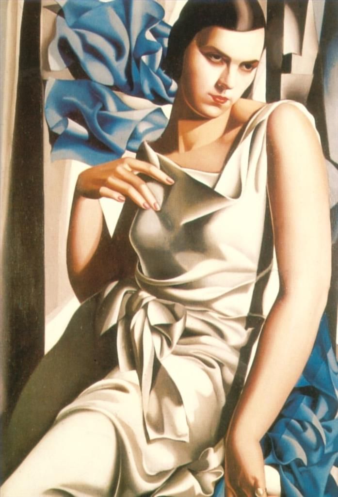 塔玛拉·德·兰陂卡 当代油画作品 -  《M,夫人肖像,1932》