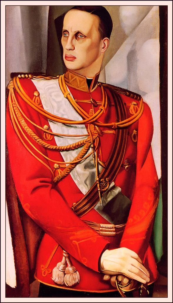 塔玛拉·德·兰陂卡 当代油画作品 -  《赛大公加夫里尔·科斯坦蒂诺维奇的肖像,1927》