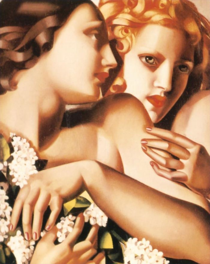 塔玛拉·德·兰陂卡 当代油画作品 -  《1928年巴黎春天百货》