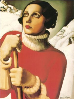 塔玛拉·德·兰陂卡的当代艺术作品《圣莫里茨,1929》