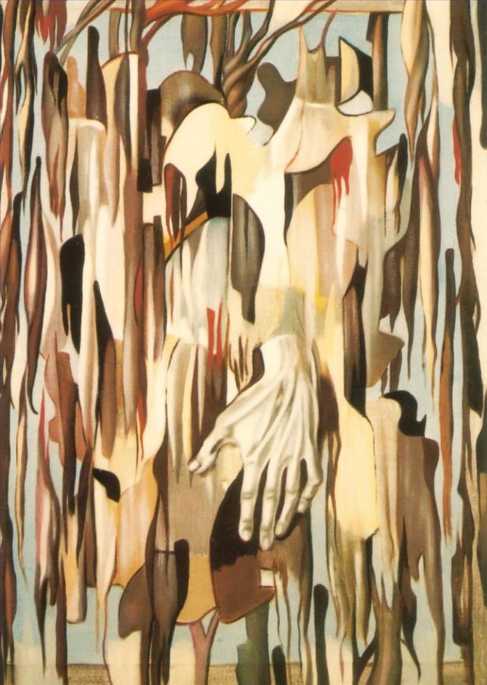 塔玛拉·德·兰陂卡 当代油画作品 -  《超现实主义的手,1947》