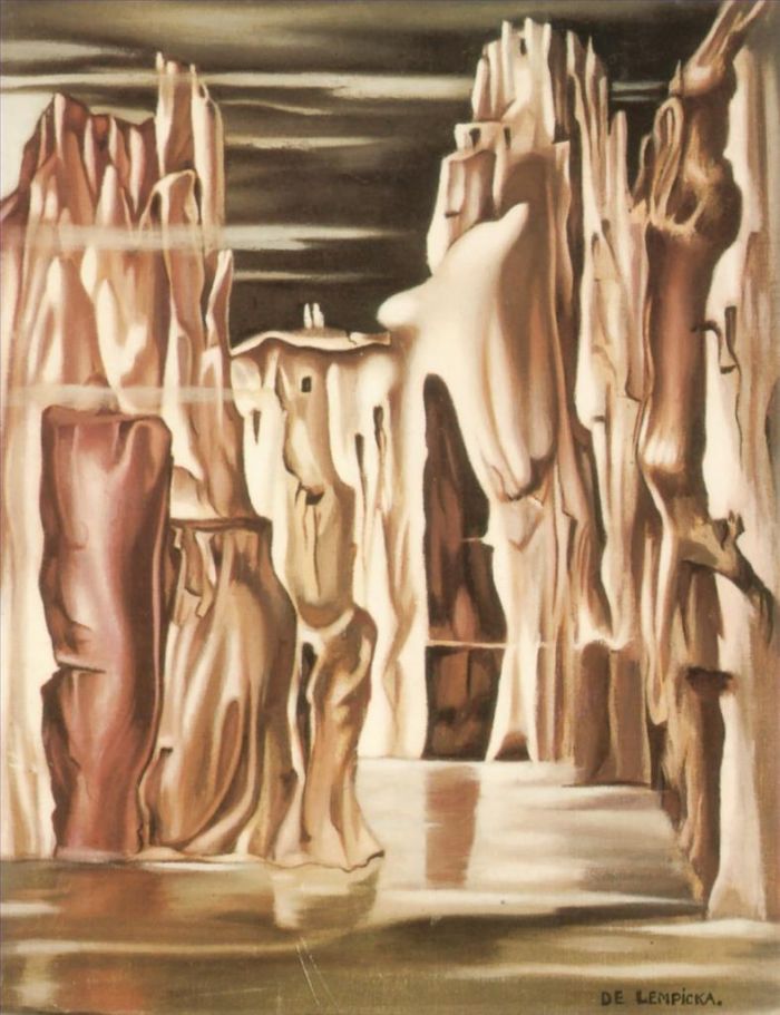 塔玛拉·德·兰陂卡 当代油画作品 -  《超现实主义风景》