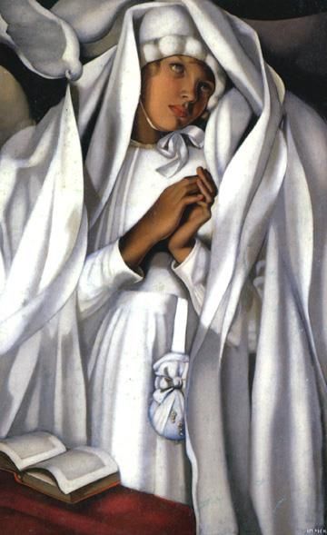 塔玛拉·德·兰陂卡 当代油画作品 -  《沟通者,1928》