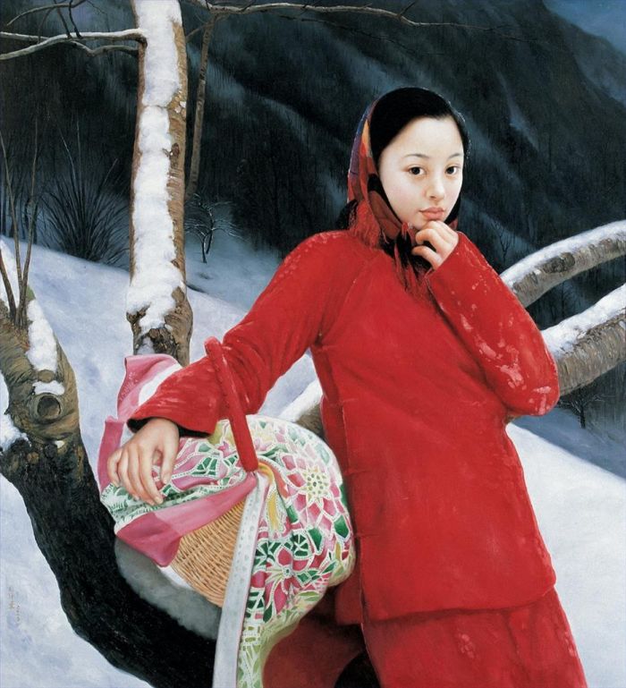 王沂东 当代油画作品 -  《山里的喜鹊》