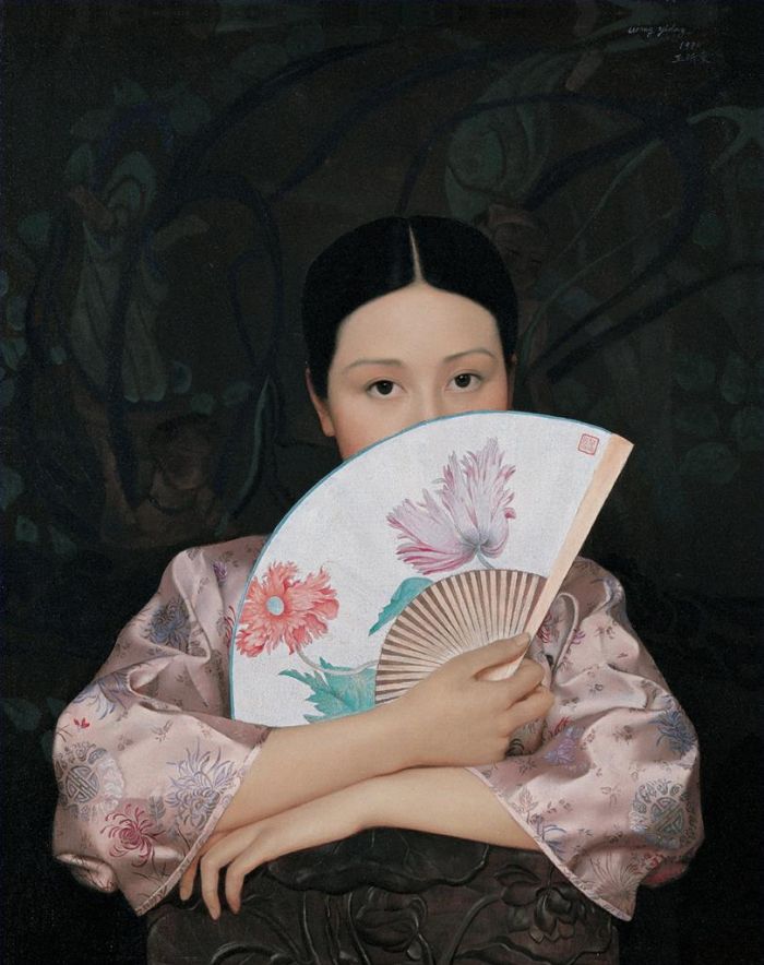 王沂东 当代油画作品 -  《春天和扇子》