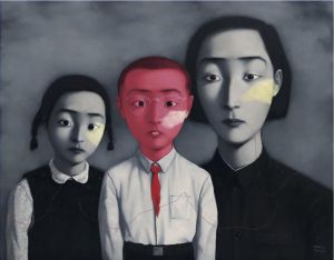 张晓刚的当代艺术作品《1995,大家庭》