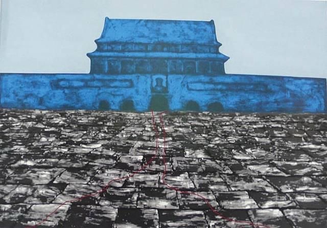 张晓刚 当代油画作品 -  《天安门之一,2007》