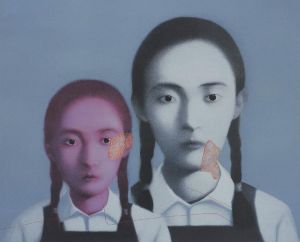 张晓刚的当代艺术作品《姐妹》