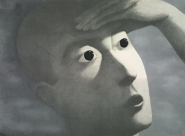 张晓刚 当代油画作品 -  《男孩,2005》