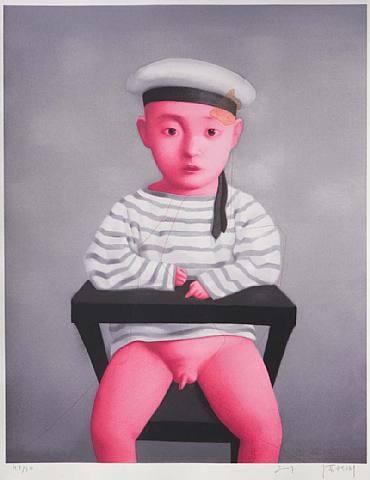 张晓刚作品《小海军,2007》