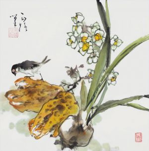 白路的当代艺术作品《中国花鸟画3》