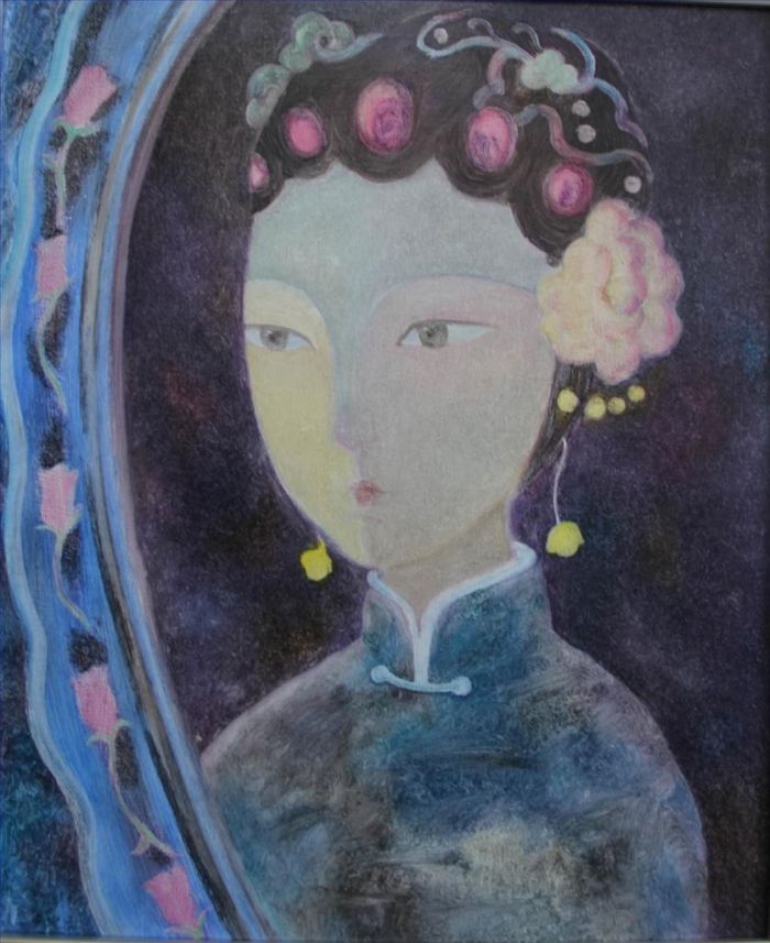 陈欲晓 当代油画作品 -  《皇宫里的侍女》