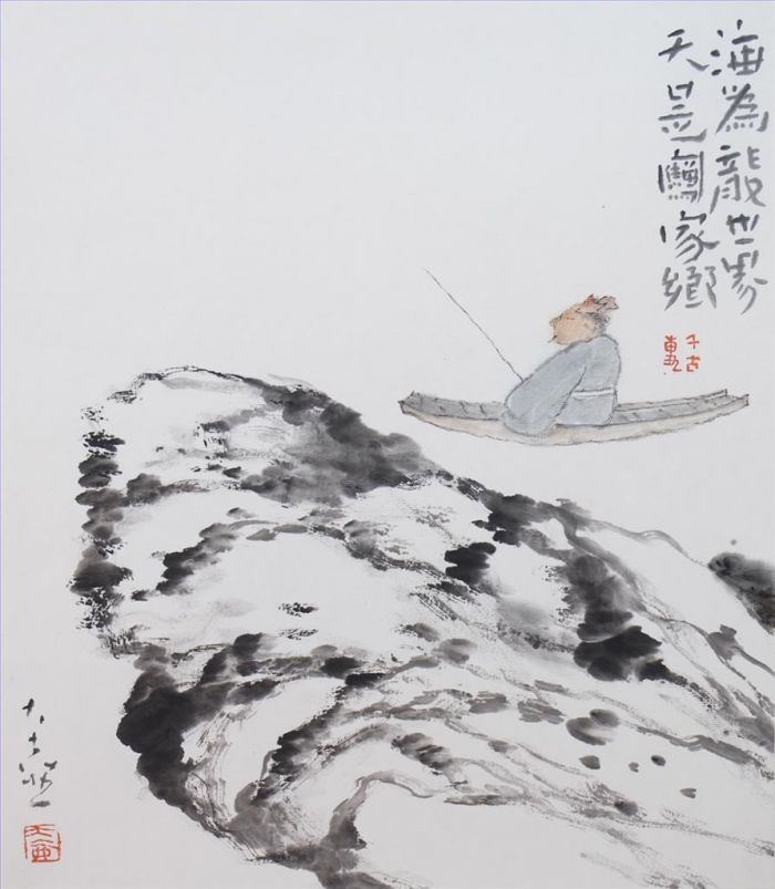 吴林田 当代书法国画作品 -  《天是鹤的家》