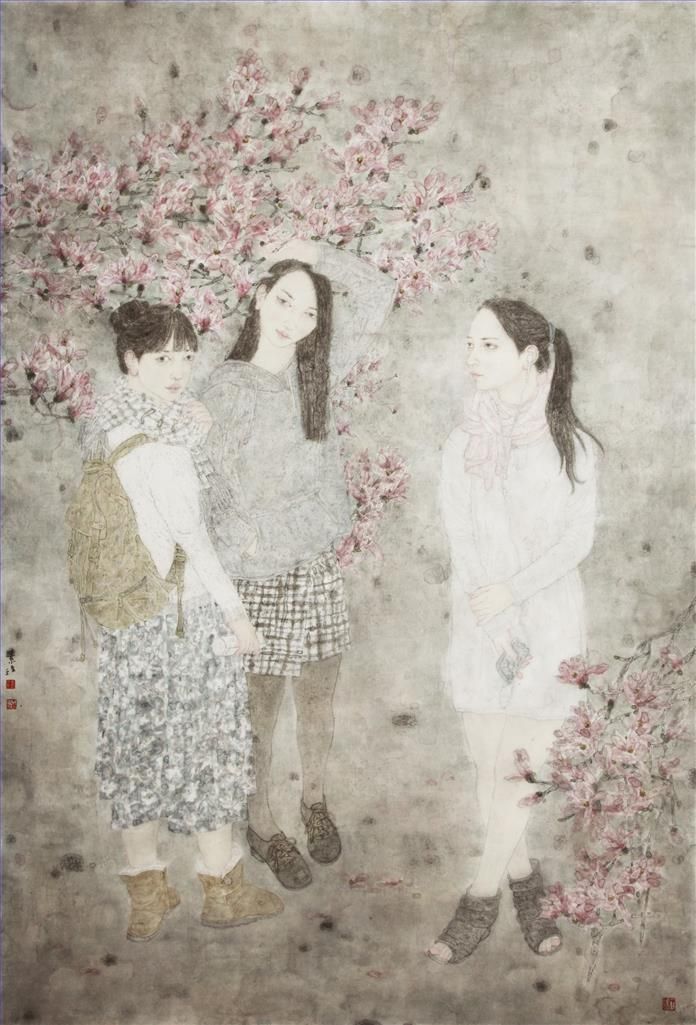 丁素玫 当代书法国画作品 -  《春天的声音》