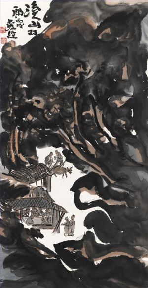 杜老三的当代艺术作品《雨过溪流》