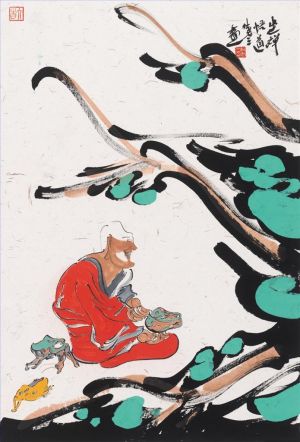 杜老三的当代艺术作品《对佛教的反思》