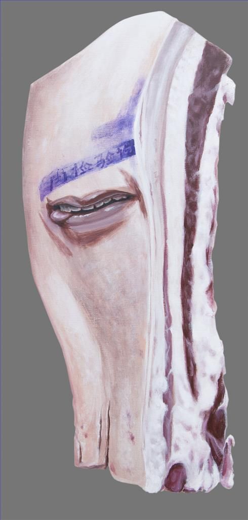 杜平 当代油画作品 -  《减少A分数系列肉3》