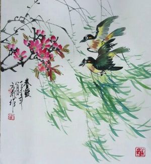 方彪的当代艺术作品《中国花鸟画3》