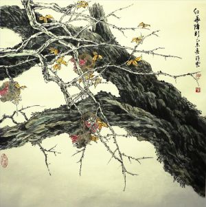 冯祥云的当代艺术作品《枯树上绽放》