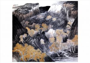 冯祥云的当代艺术作品《秋天的黄叶》