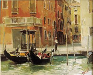 当代油画 - 《威尼斯场景》
