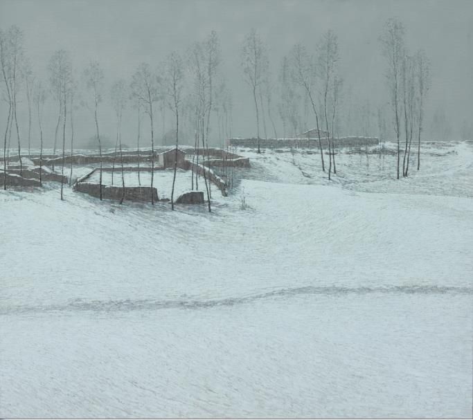侯宝川 当代油画作品 -  《雪的融化》