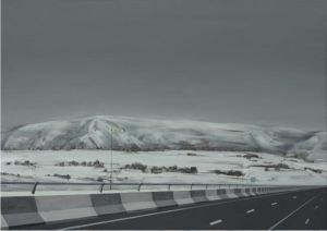 侯宝川的当代艺术作品《冬天的路》